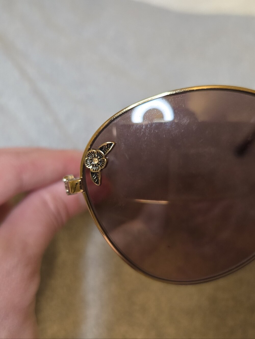 Coach Gold Frame Sunglasses - Picture 2 of 5